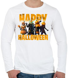 printfashion Fortnite halloween - Férfi hosszú ujjú póló - Fehér (17769117)