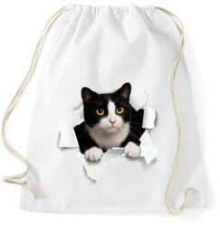printfashion cica kitőr - Sportzsák, Tornazsák - Fehér (17790497)