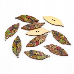 MIXFORM Gombok Fa Festett Levél 42x15mm 10db (13WB26502)