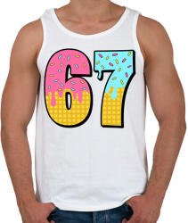 printfashion 67 meme - Férfi atléta - Fehér (17786773)