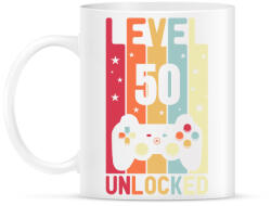 printfashion Level 50 Unlocked-01 - Bögre - Fehér (17783582)