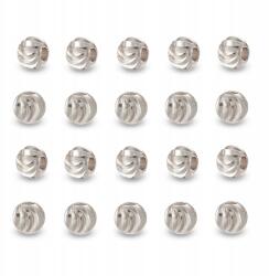 Mixform Gyöngyök Sárgaréz, Ellenálló bevonat, Festett, 5x4mm, Platina bevonat, 20db (13WB31126)