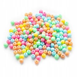 Mixform Akril gyöngyök, Átlátszó, Kerek, Diy, Mix, 8x7mm, 50g~170db (13WB30222)