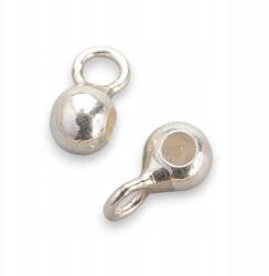 MIXFORM Ezüst 925 Bail Medáltartó, 5.5x2.5x3mm, Lyuk 1mm és 1.2mm, 2db