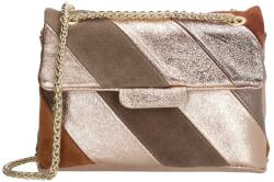 Charm London Barna luxus bőr crossbody táska „Trinity (KL598-016-taupe-HU)