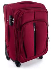 Rogal Sötétvörös vízálló szövet bőrönd „Practical 4 kerékkel- M, L, XL méret (KS020solo-burgundy-HU)