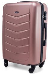 Rogal Arany-rózsaszín strapabíró gurulós bőrönd „Armor - méret M, L, XL (K520solo-rosegold-HU)