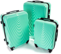 Rogal Zöld 3 darabos keményhéjú bőrönd szett „Motion - M, L, XL (S663set-green-HU)