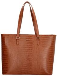 Beagles Barna bordázott shopper táska „Olympie (K20322-005-cognac-HU)