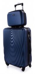 Rogal Sötétkék (táska+bőrönd) keményhéjú bőrönd szett " Motion" (S663set2in1-navy-HU)