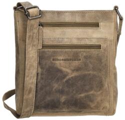 Hide & Stitches Szürke bőr crossbody táska „Anne (K20753-162-darksand-HU)