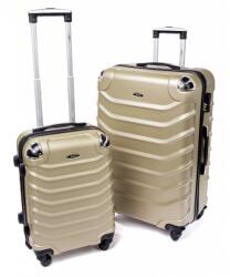 Rogal Arany 2 db-os keményfedeles bőröndszett „Premium - 2 méret (S730set2-champagne-HU)