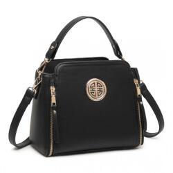 Konofactory Fekete díszített crossbody táska „Aura (K126-black-HU)
