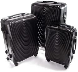 Rogal Fekete 3 darabos keményhéjú bőrönd szett „Motion - M, L, XL (S663set-black-HU)