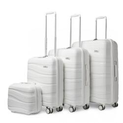 Konofactory Fehér 4 részes prémium műanyag utazóbőröndszett „Majesty 2 - S, M, L, XL (S2094set4in1-white-HU)