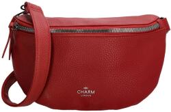 Charm London Piros elegáns bőr övtáska " Allete" (L19223-darkred-HU)