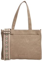 Beagles Bézs válltáska mintás pánttal „Malaga (K20597-117-lighttaupe-HU)