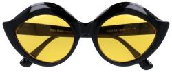 Sunmania Sárga-fekete masszív macskaszem szemüveg "Meow (2382-black-yellow-HU)