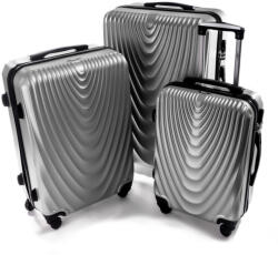 Rogal Ezüst 3 darabos keményhéjú bőrönd szett „Motion - M, L, XL (S663set-silver-HU)