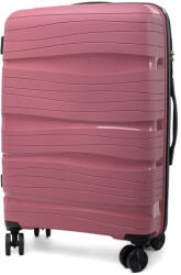 Rogal Rózsaszín prémium keményhéjú bőrönd „Royal TSA zárral - méret M, L, XL (KPP3solo-pink-HU)