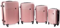 Rogal Rózsaarany 4 részes keményfedeles utazóbőrönd szett „Waves - M, L, XL, XXL (S741set4in1-rosegold-HU)