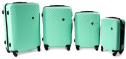Rogal Világos zöld 4 részes keményfedeles utazóbőrönd szett „Waves - M, L, XL, XXL (S741set4in1-mint-HU)