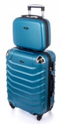Rogal Sötét türkiz 2 darabos keményhéjú bőrönd szett „Premium - 3 méret (S730set2in1-heavenmetal-HU)