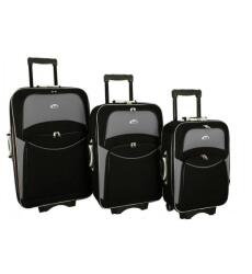 Rogal Szürke-fekete 3 darabos szövet utazóbőrönd szett " Standard" - M, L, XL (S773set-black-grey-HU)