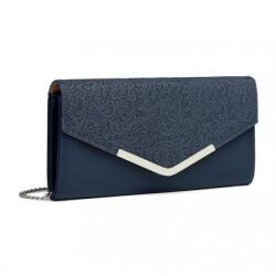 Konofactory Kék díszített alkalmi táska „Gretchen (K312-navy-HU)