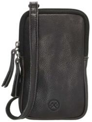Hide & Stitches Fekete bőr mobiltáska „Skylar (K18632-001-black)