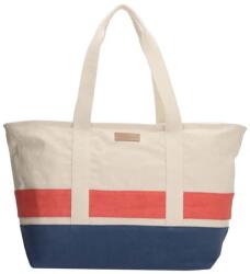 PE-Florence Bézs-kék nagy strandtáska „Sailor (PT18996-169-naturenavy-HU)