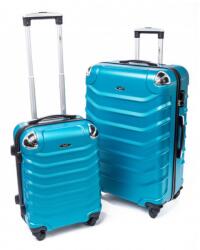 Rogal Sötéttürkiz 2 db-os keményhéjú bőröndkészlet „Premium - 2 méret (S730set2-heavenmetal-HU)