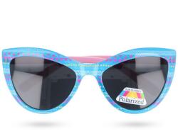 PolarZONE Kék gyerek macskaszem polarizált napszemüveg " Lolly" (5-8 év) (4842-blue-HU)