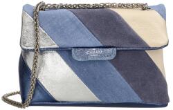 Charm London Kék luxus bőr crossbody táska „Trinity (KL598-030-jeansblue-HU)