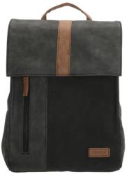 Beagles Fekete elegáns bőr hátizsák „Twister (R18087-001-black-HU)