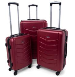 Rogal Sötétvörös strapabíró gurulós bőrönd „Armor - M, L, XL méret (K520solo-burgundy-HU)