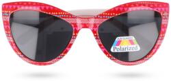 PolarZONE Piros gyerek macskaszem polarizált napszemüveg " Lolly" (5-8 év) (4842-red-HU)