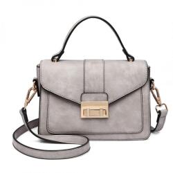 Konofactory Szürke aktatáska stílusú crossbody táska „Alice (K033-grey-HU)
