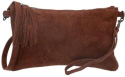 Charm London Sötétbarna velúr borítéktáska kulccsal „Ginger (K16564-006-brown-HU)