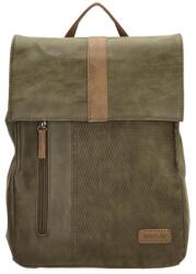 Beagles Sötétzöld elegáns bőr hátizsák „Twister (R18087-029-olive-HU)