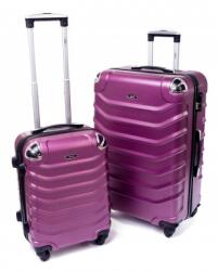 Rogal Lila 2 db-os keményhéjú bőröndkészlet „Premium - 2 méret (S730set2-purple-HU)
