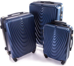 Rogal Sötétkék 3 darabos keményhéjú bőrönd szett „Motion - M, L, XL (S663set-navy-HU)
