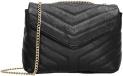 Charm London Fekete luxus bőr crossbody táska „Eminence (K689-001-black-HU)