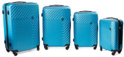 Rogal Sötét türkiz 4 részes keményfedeles utazóbőrönd szett „Waves - M, L, XL, XXL (S741set4in1-heavenblue-HU)