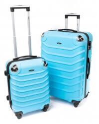 Rogal Világostürkiz 2 db-os keményhéjú bőröndkészlet „Premium- 2 méret (S730set2-lightblue-HU)