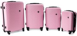 Rogal Rózsaszín 4 részes keményfedeles utazóbőrönd szett „Waves - M, L, XL, XXL (S741set4in1-pink-HU)