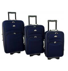 Rogal Sötétkék 3 darabos utazóbőrönd szett " Standard" - M, L, XL (S773set-navy-HU)