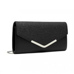 Konofactory Fekete díszített alkalmi táska „Gretchen (K312-black-HU)