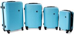 Rogal Világos türkiz 4 részes keményfedeles utazóbőrönd szett „Waves - M, L, XL, XXL (S741set4in1-lightblue-HU)