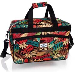 Rogal Színes kézipoggyász bőrönd " Amazon" - méret M (PT33-flowers-HU)